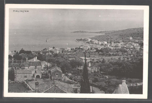 Malinska Insel Krk Geschichte - historische Postkarte