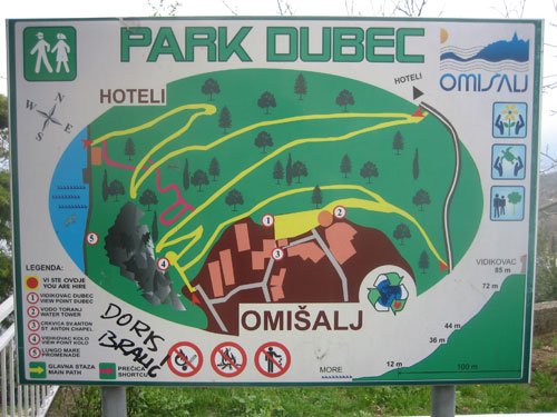 Wanderung Omisalj (Park Dubec)